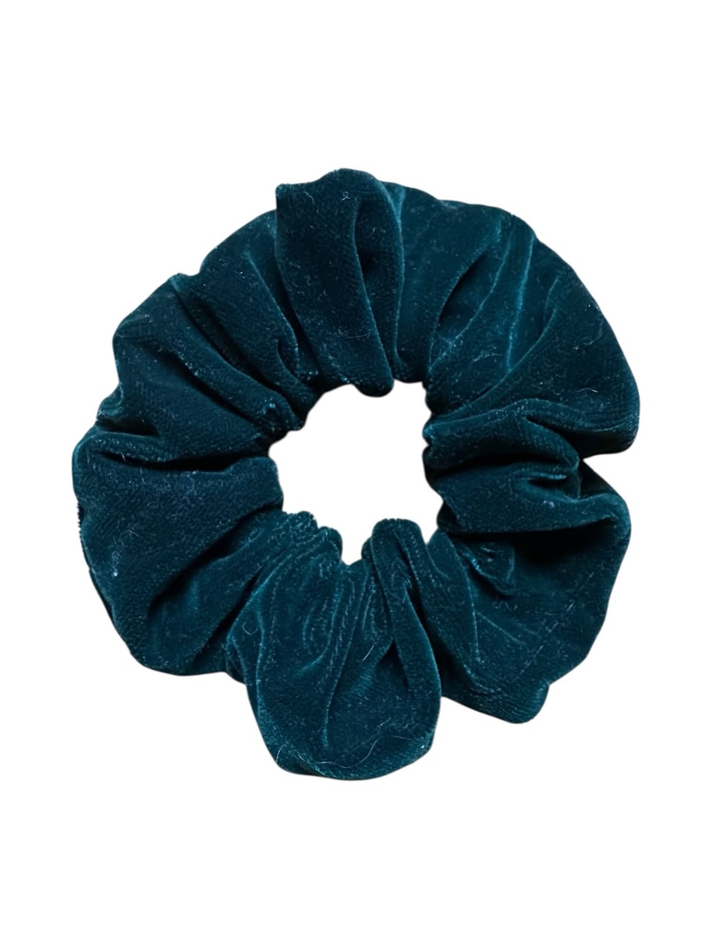 Velvet Hair Scrunchie in Dark Green - Hair Accessory